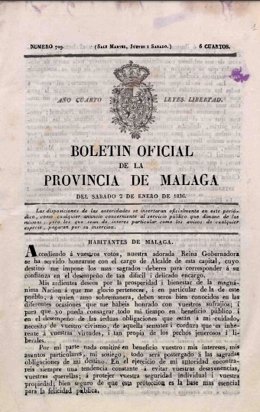 El ARchivo General de la Diputación de Málaga publica la colección completa del BOP