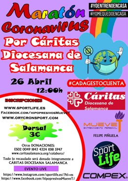 Cartel anunciador de la iniciativa solidaria del domingo con Dori Ruano.