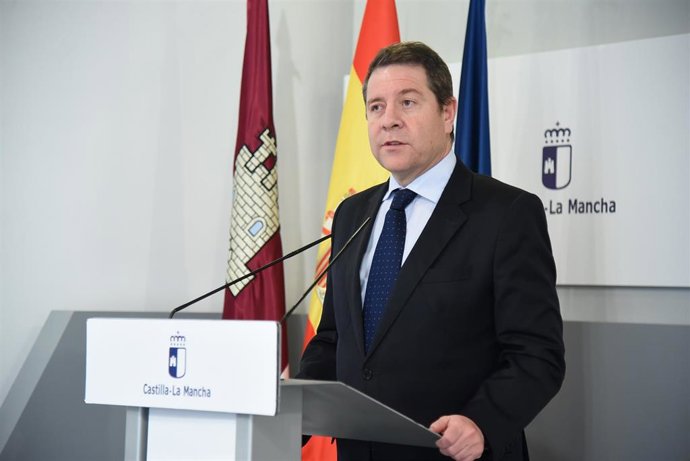 El presidente de Castilla-La Mancha, García-Page, tras la videoconferencia con Pedro Sánchez