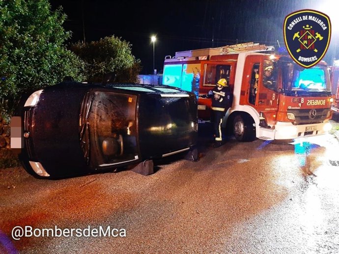 Imagen del accidente en Inca.