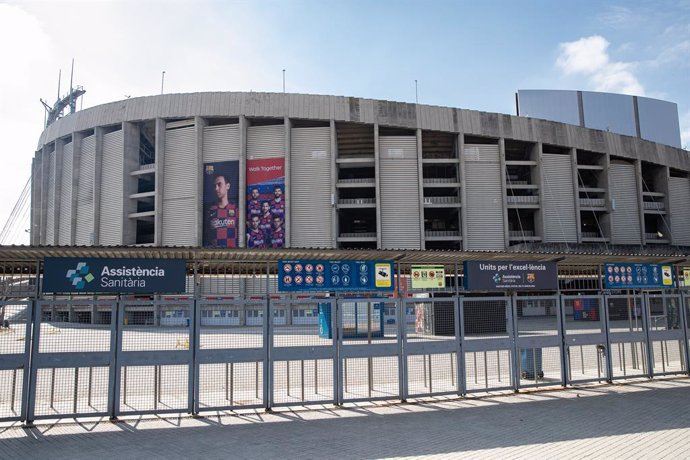 Imatge de l'exterior de l'Estadi Camp Nou 