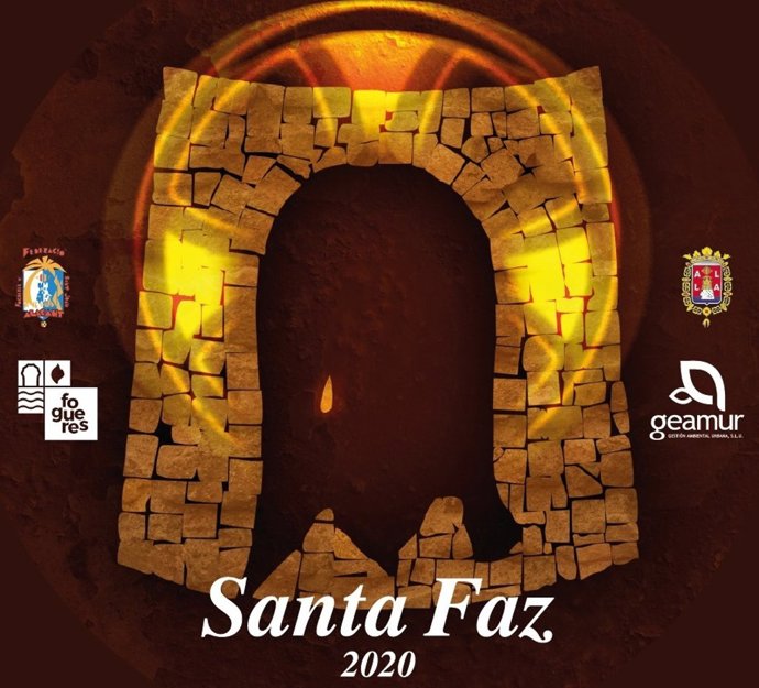 Imangen de la chapa de la Federació de Fogueres por Santa Faz.