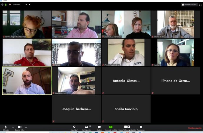 Reunión telemática del Ayuntamiento de Almuñécar con representantes del sector turístico