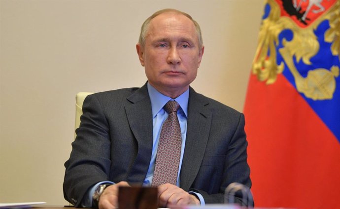 Russian President Putin holds video conference in Moscow