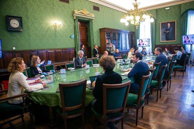 Reunión de la Junta de Portavoces del Congreso con intervenciones telemáticas y bajo la presidencia de Meritxell Batet