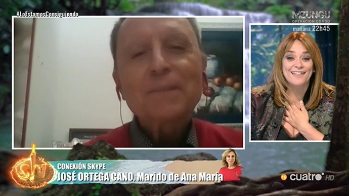 José Ortega Cano entra en directo en Supervivientes vía Skype