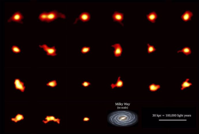 Así eran las galaxias espirales al principio del universo