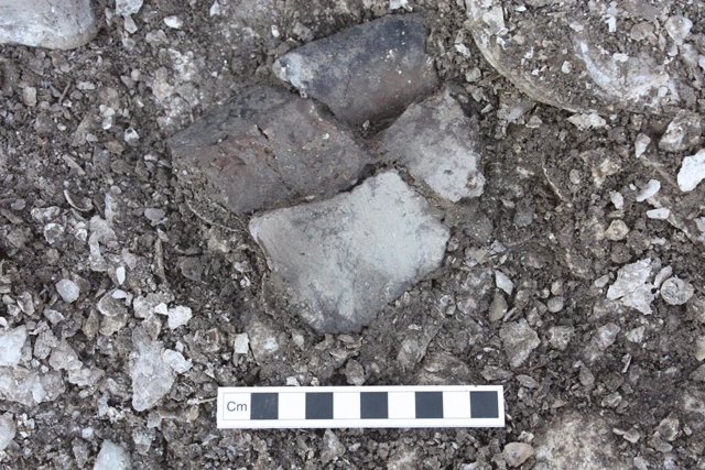 Fragmentos cerámicos encontrados en un yacimiento del norte de Dinamarca