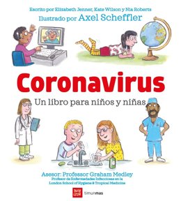 Portada de 'Coronavirus', ilustrado por Axel Scheffler y ofrecido gratuitamente por las editoriales TimunMas y Estrella Polar en castellano y catalán, respectivamente.