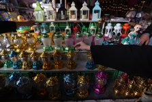 Lámparas típicas de Ramadán en Gaza