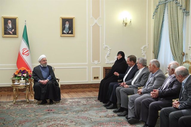 El presidente de Irán, Hasán Rohani, en una reunión gubernamental en Teherán