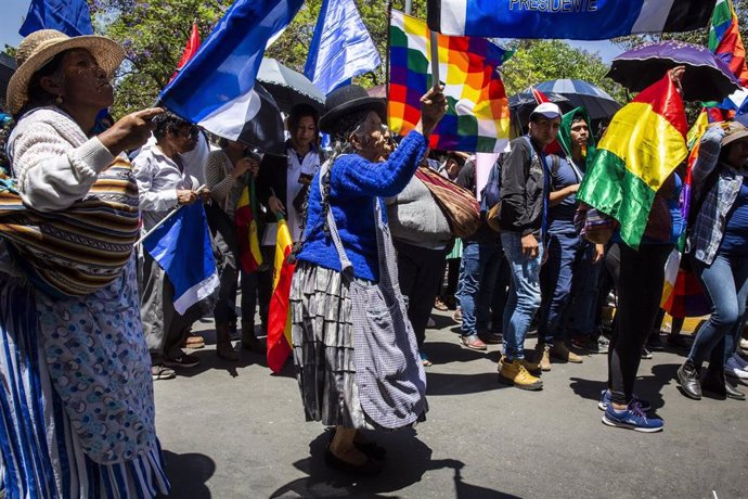 Manifestación a favor del ex presidente boliviano Evo Morales en Cochabamba (Imagen de archivo)