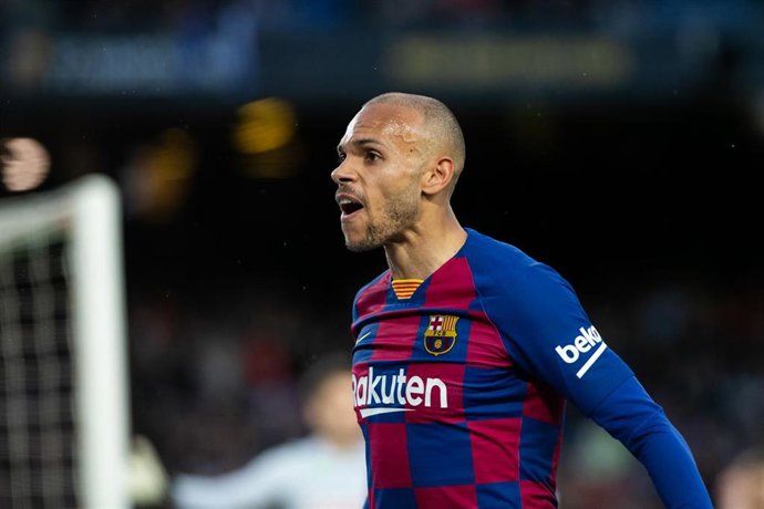 BARCELONA, SPAIN, 7 March 2020; Martin Braithwaite of FC Barcelona during La Liga match between Real Sociedad and FCBarcelona at Camp Nou