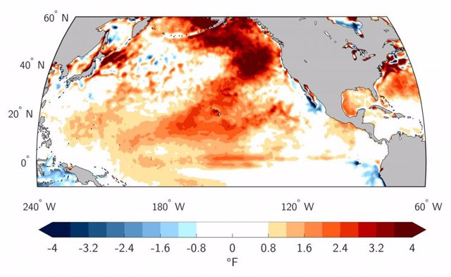 Anomalía de calor en el Pacífico Norte del verano de 2019