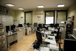 Imagen de un juzgado sin personal trabajando presencialmente. 