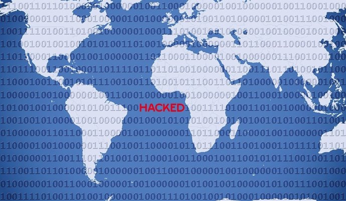 Mapa mundo, ciberseguridad.