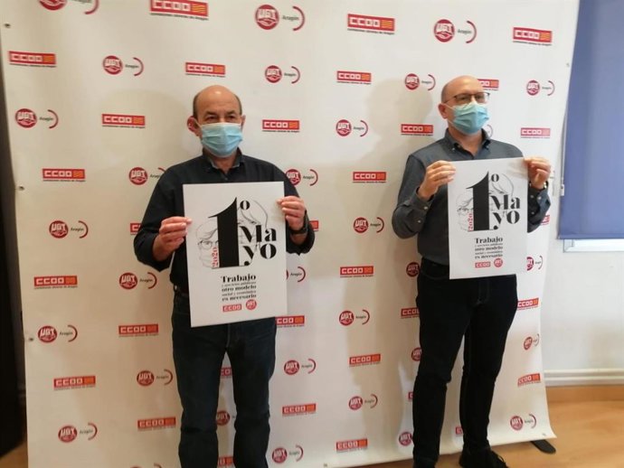 Daniel Alastuey y Manuel Pina presentan los actos del Primero de Mayo.