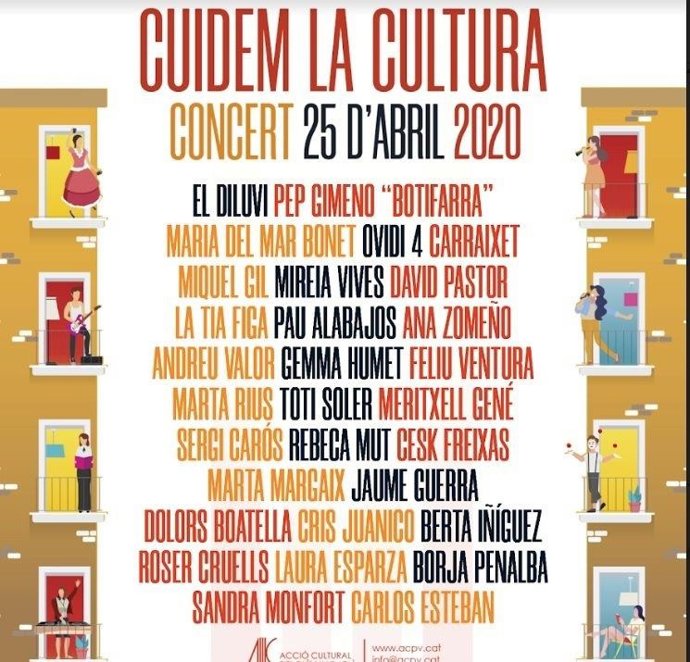 Cartel del concierto del 25 d'abril 2020