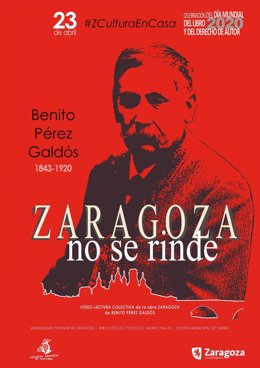 Cartel del Ayuntamiento de Zaragoza para el  Día del Libro