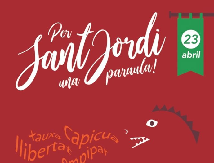 Actividad 'Per Sant Jordi, una paraula!' de la Dirección General de Política Lingüística.