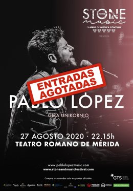 Cartel Pablo López con entradas agotadas
