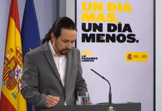 Rueda de prensa del vicepresidente segundo, Pablo Iglesias