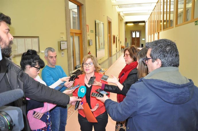 Montse Prado (BNG), en declaraciones a los medios.