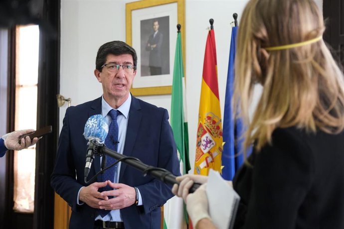 El vicepresidente de la Junta y consejero de Turismo, Juan Marín.