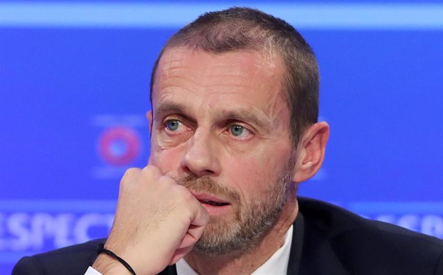 Aleksander Ceferin durante una rueda de prensa como presidente de la UEFA