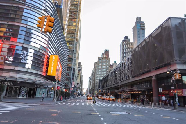 Vista de una calle de Nueva York en plena pandemia de coronavirus