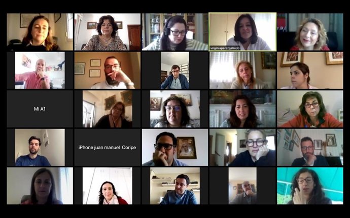 Videoconferencia de los dirigentes del PP