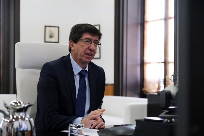 El vicepresidente de la Junta y consejero de Turismo, Regeneración, Justicia y Administración Local, Juan Marín.