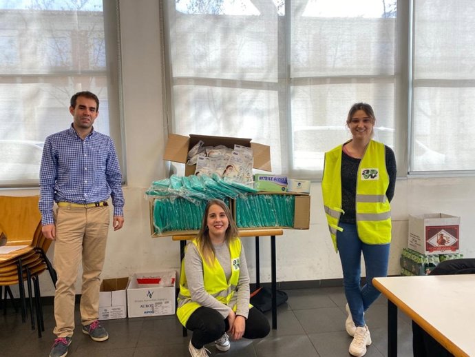 Parte del material que se va trasladar a hospitales y residencias