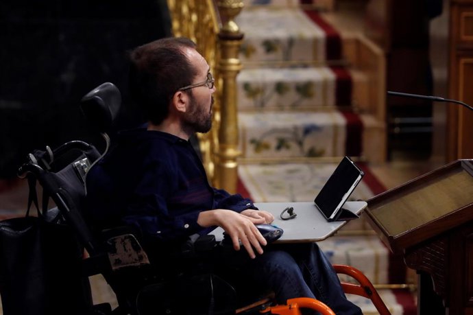 El portaveu d'Unides Podem, Pablo Echenique, al Congrés dels Diputats.