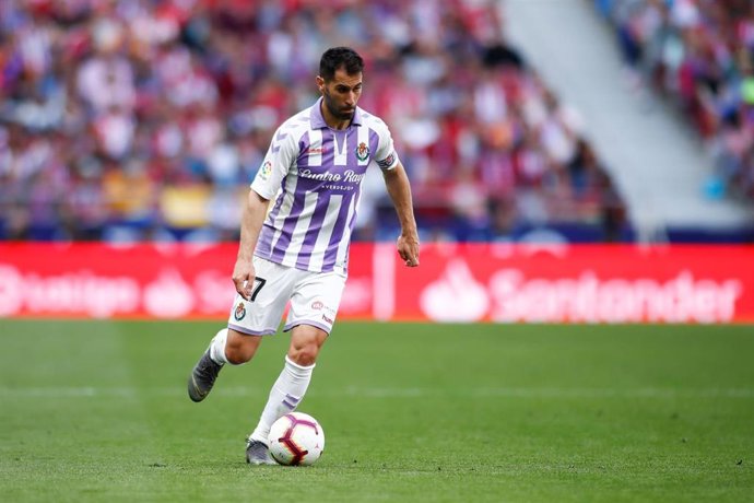 Javi Moyano durante un partido con el Real Valladolid