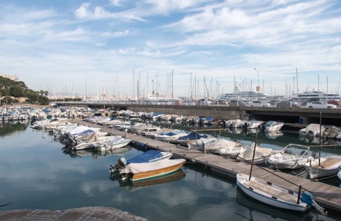 Puente de ca'n Barbar en el puerto de Palma
