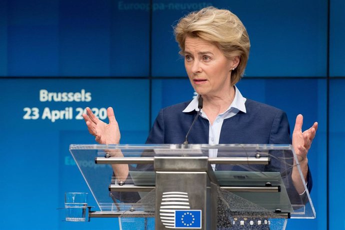 Ursula Von Der Leyen en rueda de prensa en Bruselas