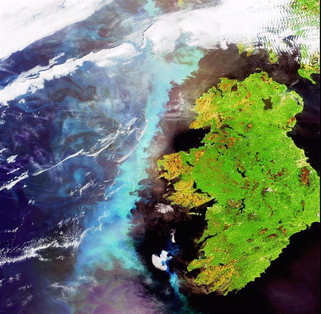 Explosión de plancton junto a la costa irlandesa
