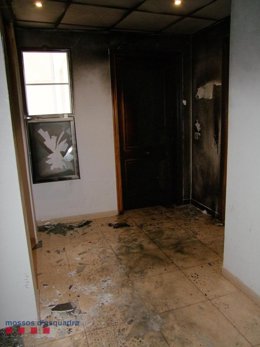 Incendio en un edificio de Amposta