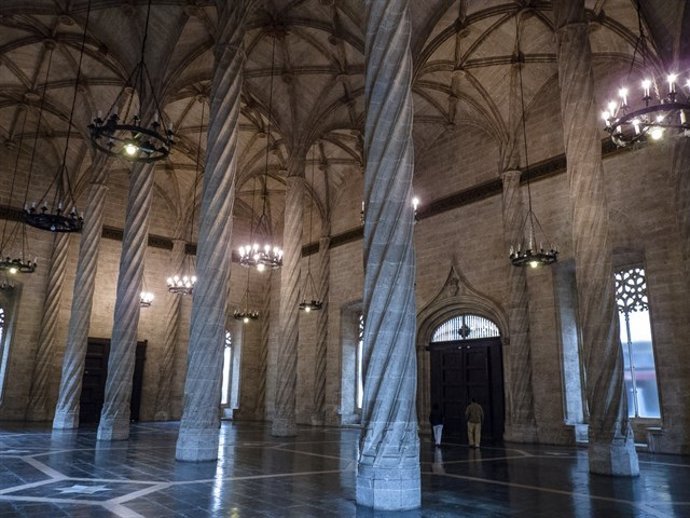 Imagen del interior de la Lonja de Valncia.