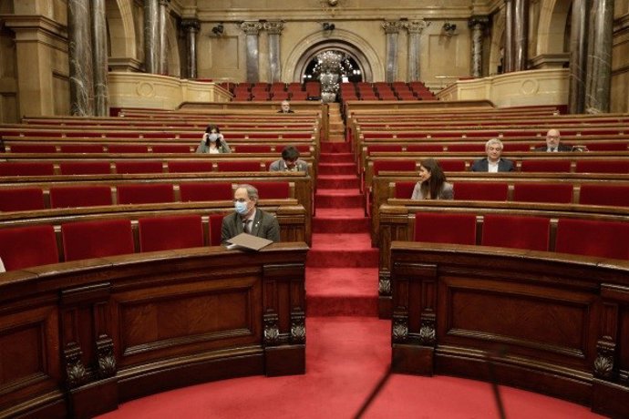 Primer pleno telemático del Parlament por el coronavirus con 21 diputados donde el resto votarán o telemáticamente o con voto delegado