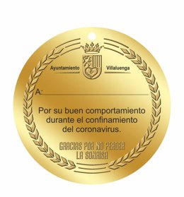 Medalla concedida a los niños de Villaluenga