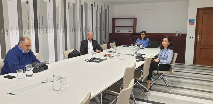 Reunión telemática de la ejecutiva de la Fecam con el presidente de Canarias, Ángel Víctor Torres