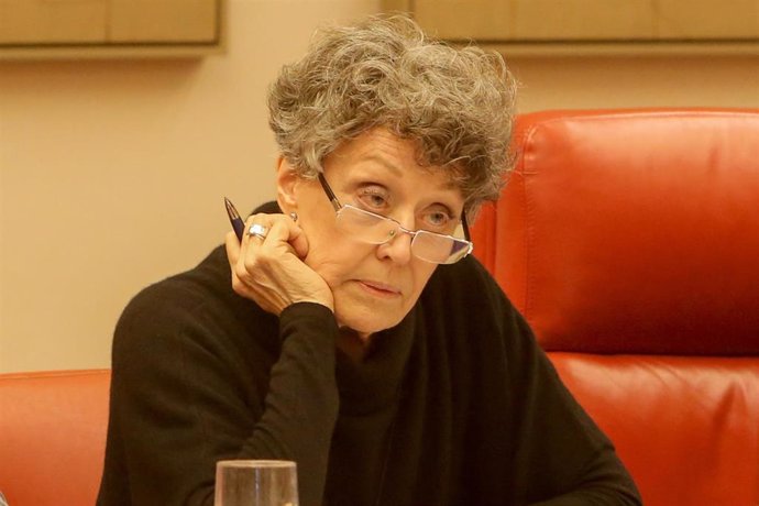 La administradora única de RTVE, Rosa María, durante una comparecencia en el Congreso en enero de 2019