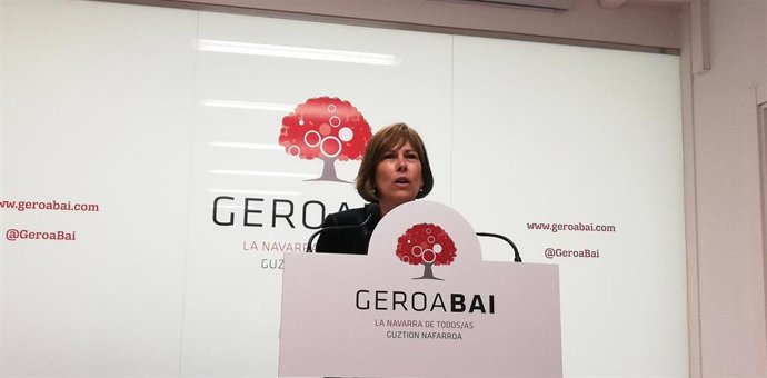 Uxue Barkos, portavoz de Geroa Bai en el Parlamento de Navarra
