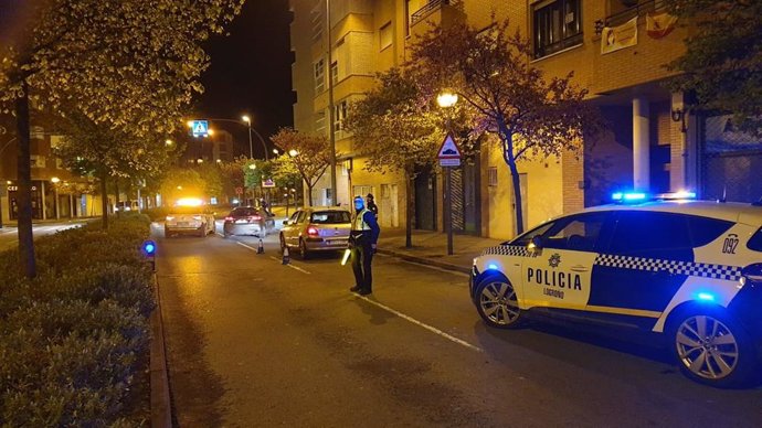 Control policial en Logroño