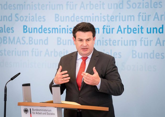 El ministro alemán de Trabajo, Hubertus Heil, durante una rueda de prensa.