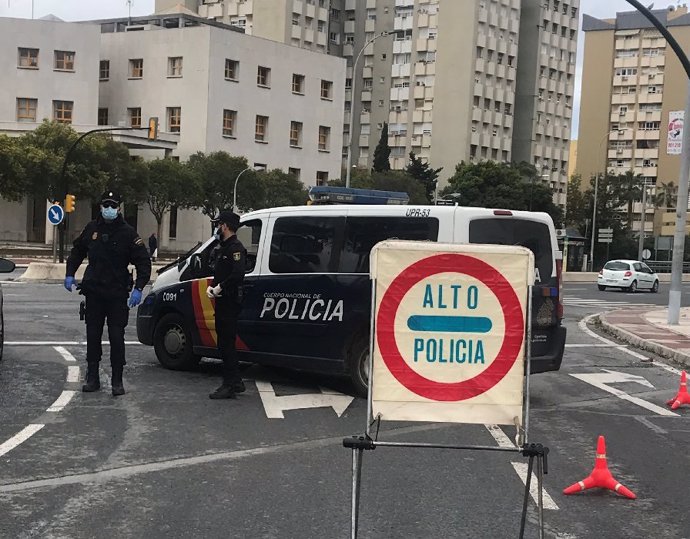Control policia nacional en Málaga