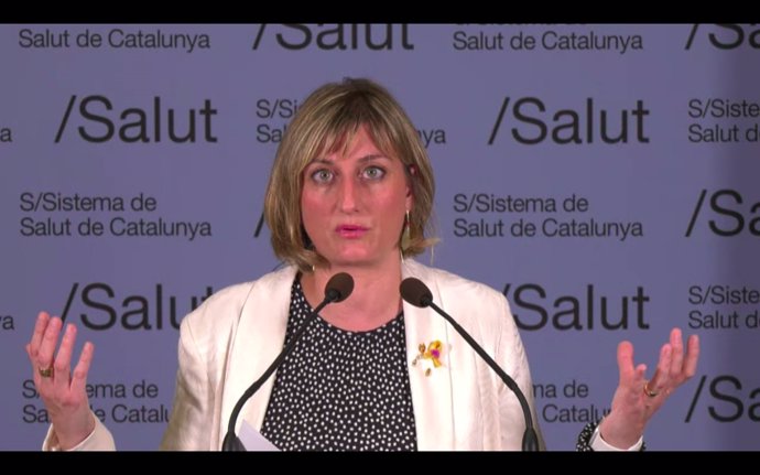 La consellera de Salud de la Generalitat, Alba Vergés, en rueda de prensa telemática