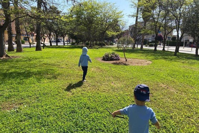 Unos niños jugando en un parque